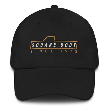 Square body hat from aggressive thread in black